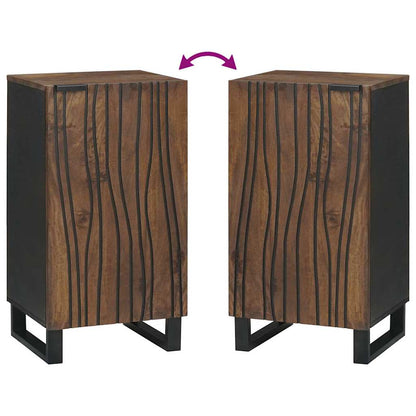 Sideboard Marrone 40 x 33 x 75 cm legno massello di mango - homemem39