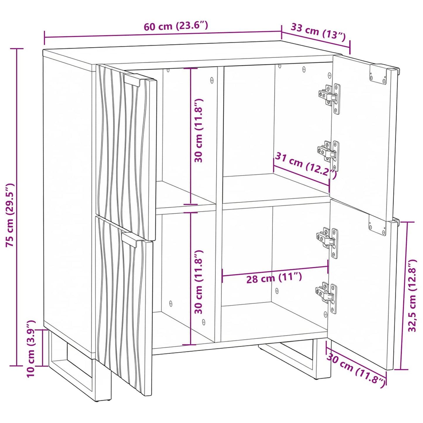 Armadi e Supporti per Storage di Media Marrone | homemem39