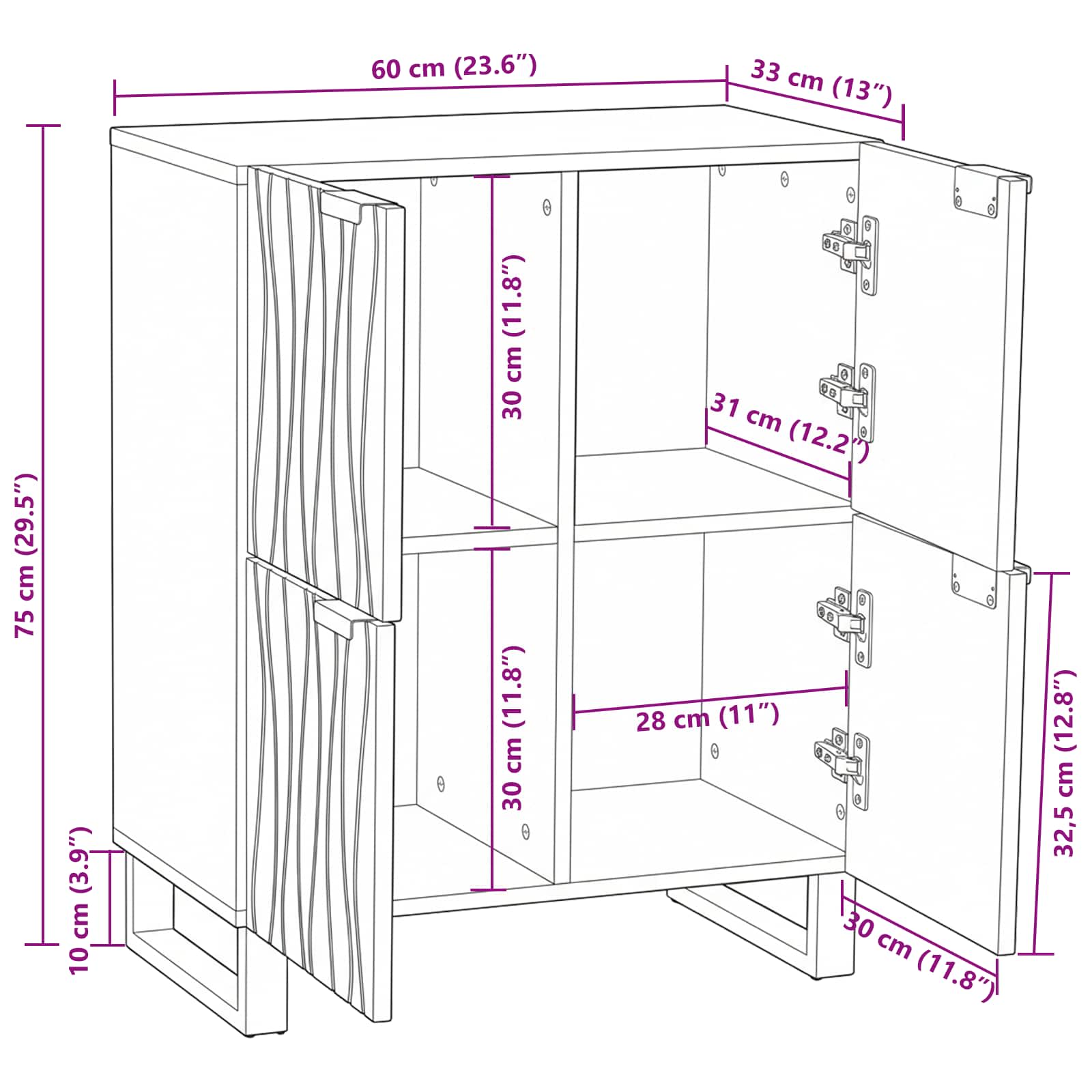 Armadi e Supporti per Storage di Media Marrone | homemem39