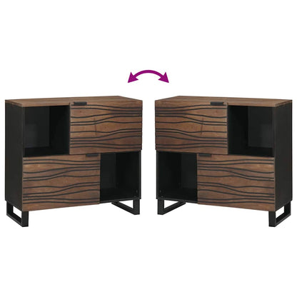 Credenza Marrone 80 x 33 x 75 cm legno massello di mango - homemem39