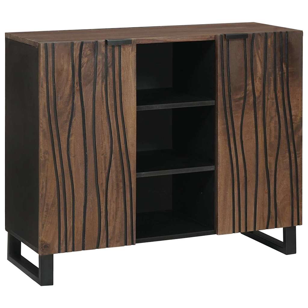 Sideboard Marrone 90 x 33 x 75 cm legno massello di mango - homemem39