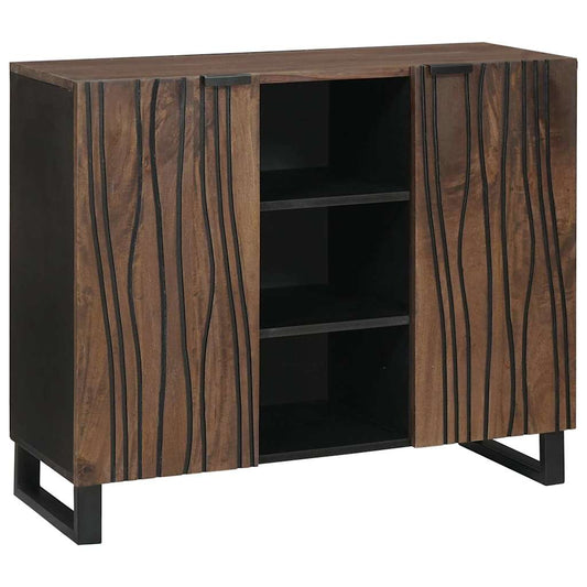 Sideboard Marrone 90 x 33 x 75 cm legno massello di mango - homemem39