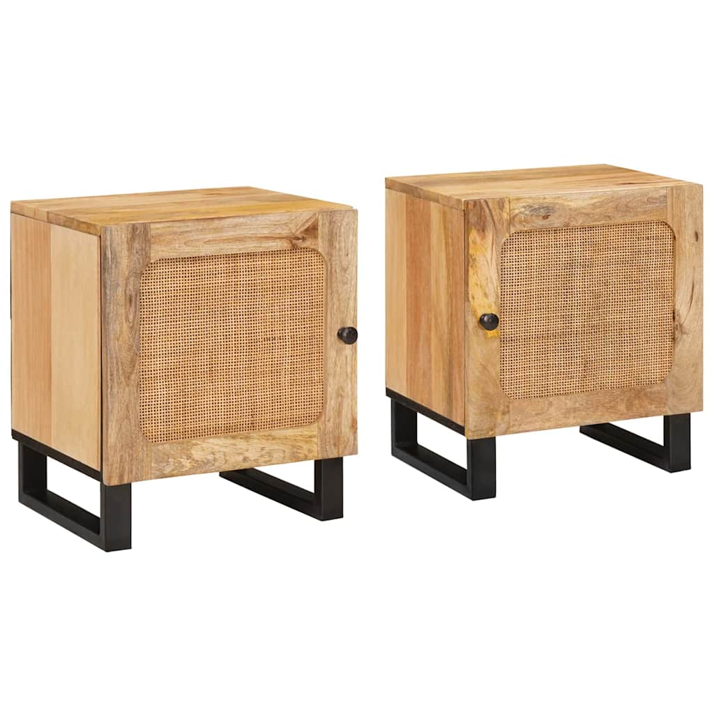 Armadio da Notte 2 pcs Naturale 40 x 33 x 46 cm | homemem39