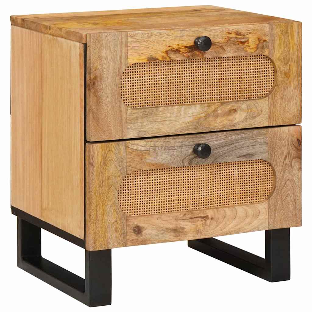 Armadio da Notte con cassetto 2 pcs Naturale 40 x 33 x 46 cm | homemem39