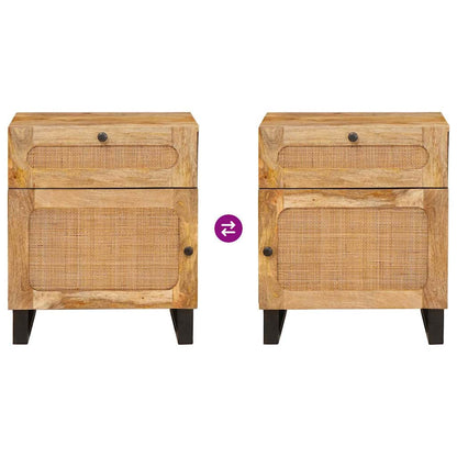 Armadio da Notte con cassetto Naturale 50 x 33 x 60 cm | homemem39