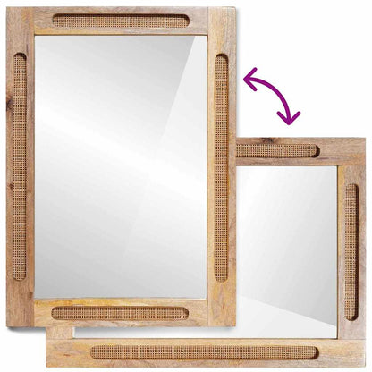 Specchio da bagno con specchio Marrone 50 x 2,5 x 70 cm | homemem39