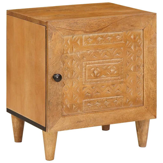 Comodino Marrone chiaro 40 x 33 x 46 cm legno massello di mango
