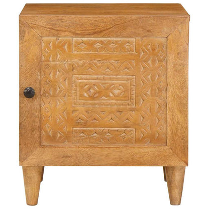 Comodino Marrone chiaro 40 x 33 x 46 cm legno massello di mango