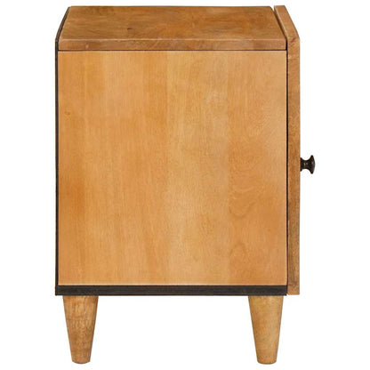 Comodino Marrone chiaro 40 x 33 x 46 cm legno massello di mango