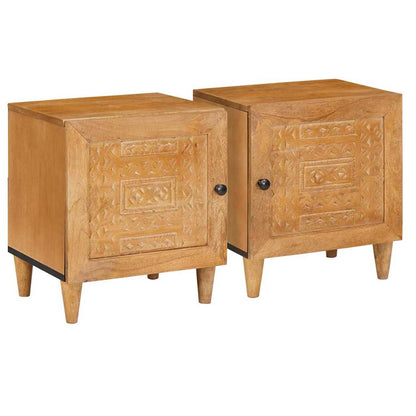 Comodino 2 pcs Marrone chiaro 40 x 33 x 46 cm
