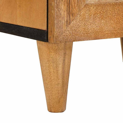 Comodino Marrone chiaro 40 x 33 x 46 cm legno massello di mango
