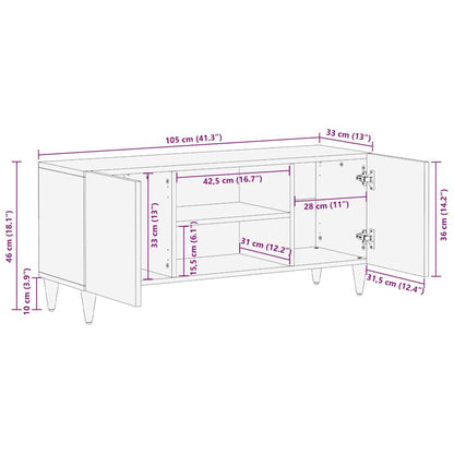 Mobile TV con lo scaffale Marrone chiaro 105 x 33 x 46 cm