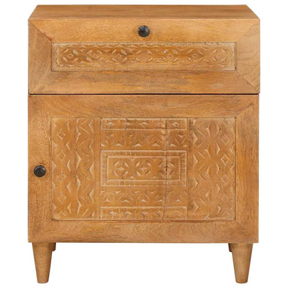 Comodino Marrone chiaro 50 x 33 x 60 cm legno massello di mango