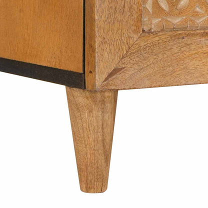 Comodino Marrone chiaro 50 x 33 x 60 cm legno massello di mango