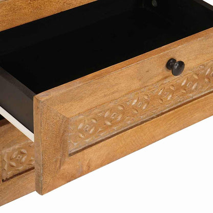Comodino Marrone chiaro 50 x 33 x 60 cm legno massello di mango