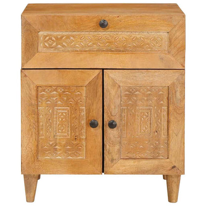 Comodino Marrone chiaro 50 x 33 x 60 cm legno massello di mango