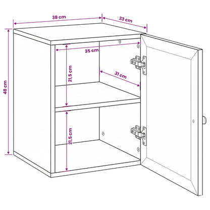 Mobile da Bagno con porta Marrone Chiaro 38 x 33 x 48 cm | homemem39