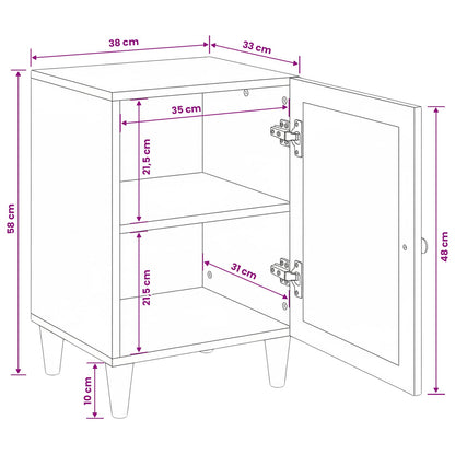 Mobile da Bagno con porta Marrone Chiaro 38 x 33 x 58 cm | homemem39