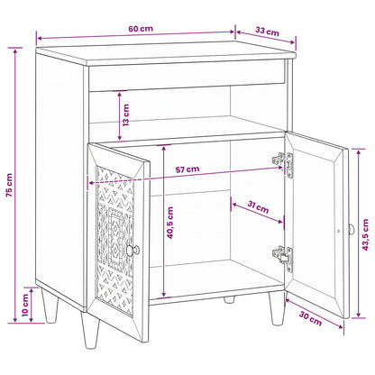 Credenza Marrone chiaro 33.5 x 60 x 75 cm | homemem39