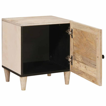Comodino Beige 40 x 33 x 46 cm legno massello di mango