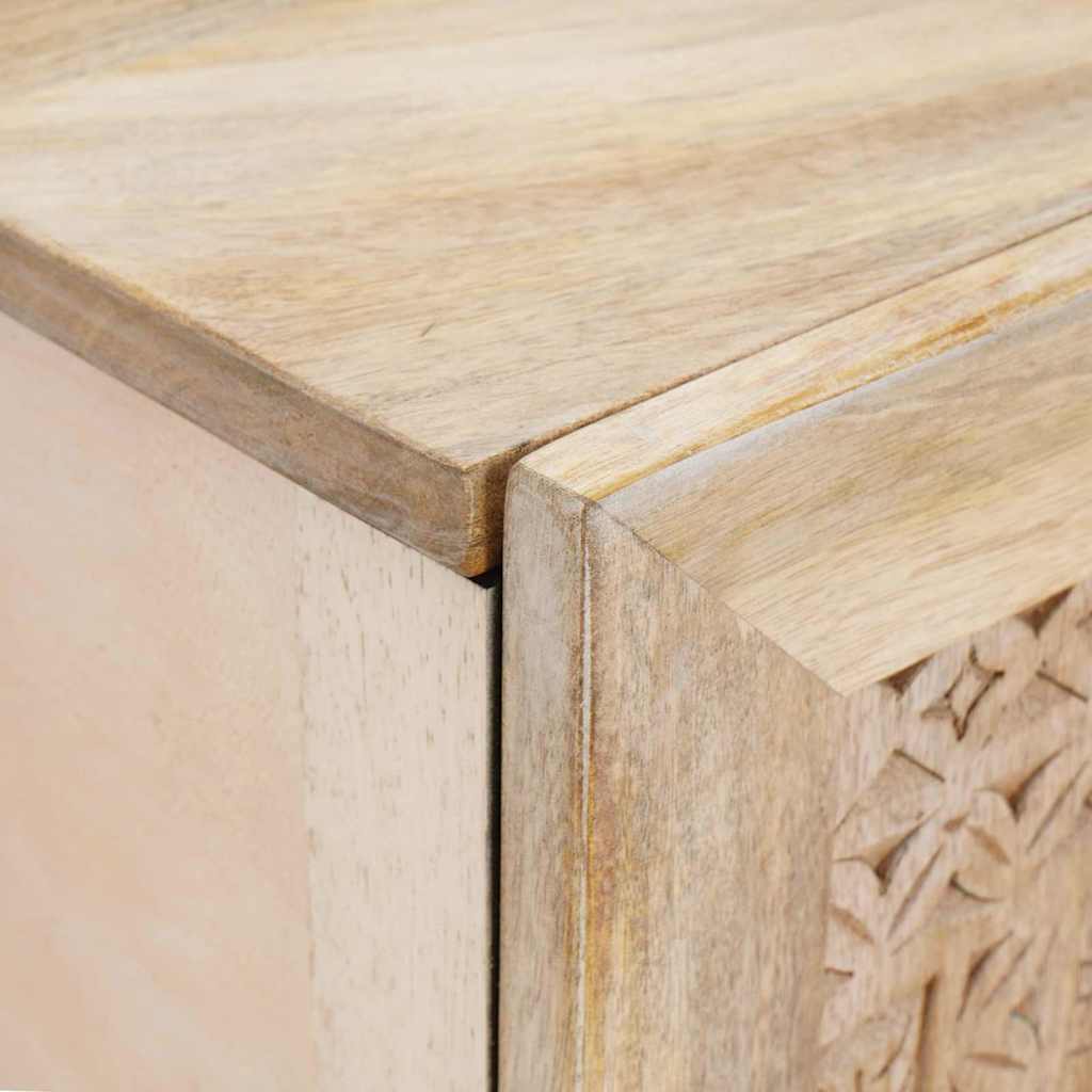 Mobile TV Bianco 105 x 33 x 46 cm legno massello di mango