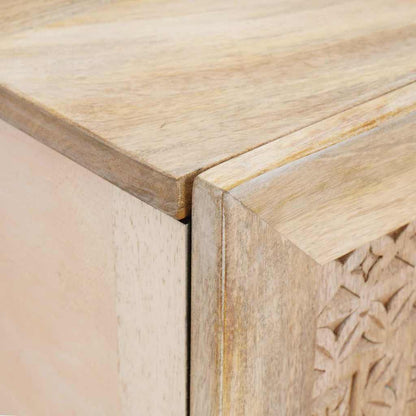 Mobile TV Bianco 105 x 33 x 46 cm legno massello di mango