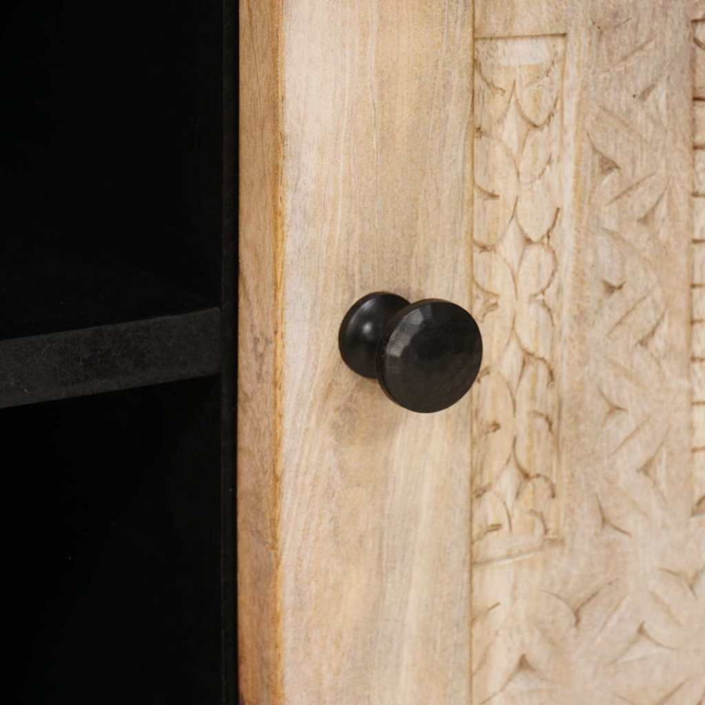 Mobile TV Bianco 105 x 33 x 46 cm legno massello di mango