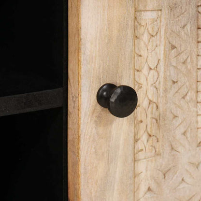 Mobile TV Bianco 105 x 33 x 46 cm legno massello di mango