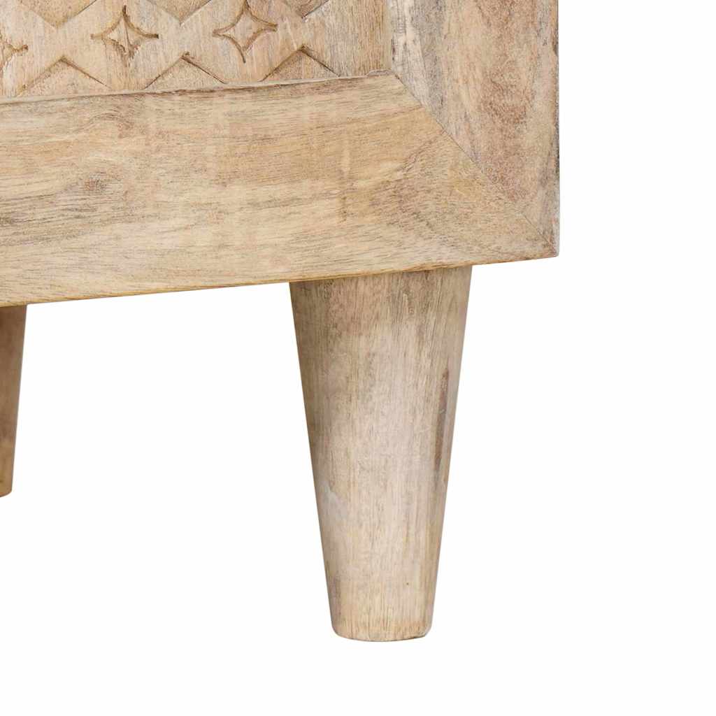 Mobile TV Bianco 105 x 33 x 46 cm legno massello di mango