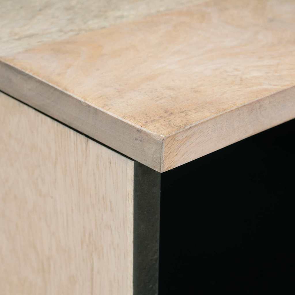 Mobile TV Bianco 70 x 33 x 46 cm legno massello di mango