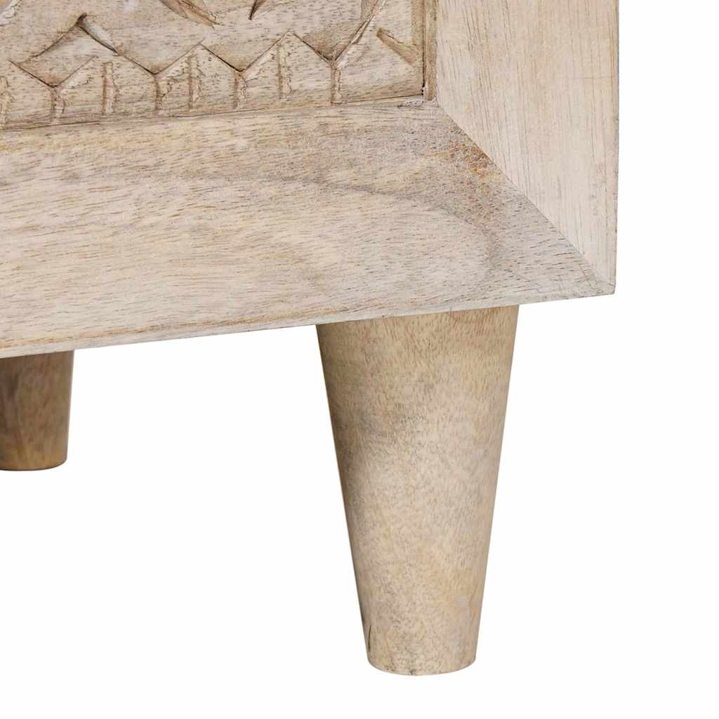 Mobile TV Bianco 70 x 33 x 46 cm legno massello di mango