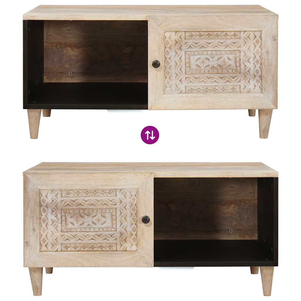 Tavolino da salotto con lo scaffale Beige 80 x 50 x 40 cm