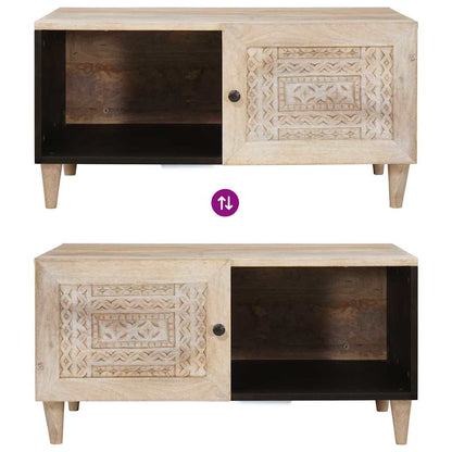 Tavolino da salotto con lo scaffale Beige 80 x 50 x 40 cm