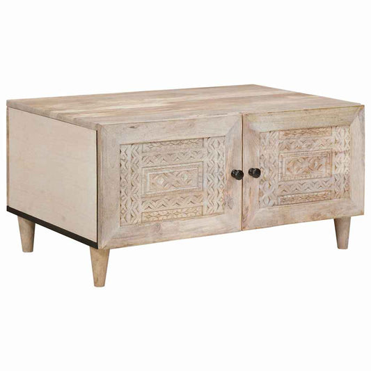 Tavolino da salotto Bianco 80 x 54 x 40 cm Legno ingegnerizzato | homemem39