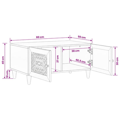 Tavolino da salotto Bianco 80 x 54 x 40 cm Legno ingegnerizzato | homemem39