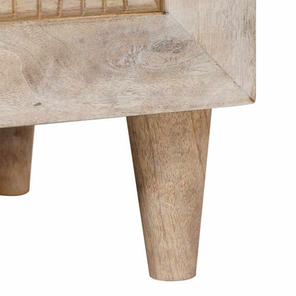 Comodino 2 pcs Beige 40 x 33 x 46 cm legno massello di mango