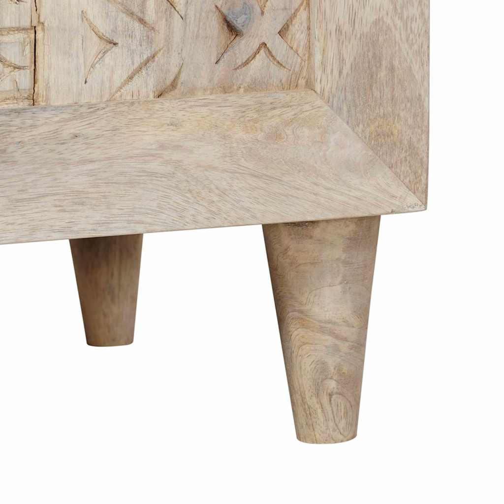 Comodino Beige 50 x 33 x 60 cm legno massello di mango