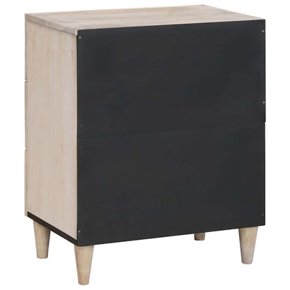 Comodino Beige 50 x 33 x 60 cm legno massello di mango