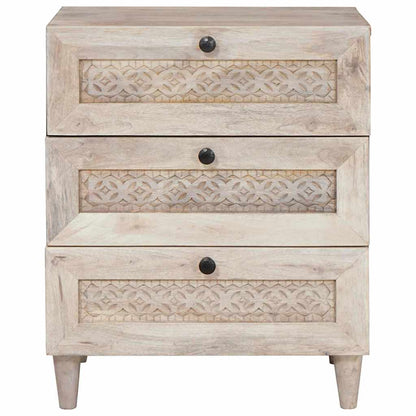 Comodino Beige 50 x 33 x 60 cm legno massello di mango
