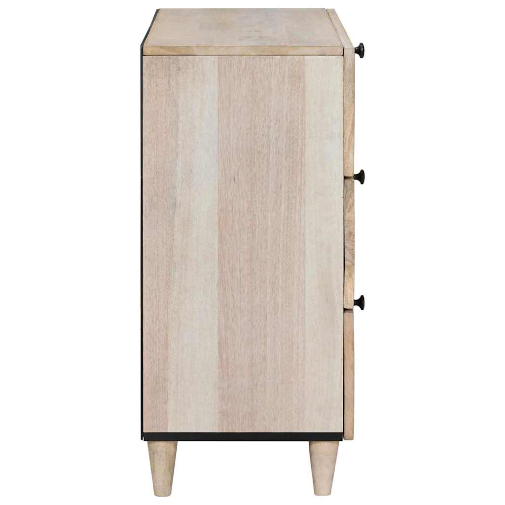 Comodino Beige 50 x 33 x 60 cm legno massello di mango - homemem39
