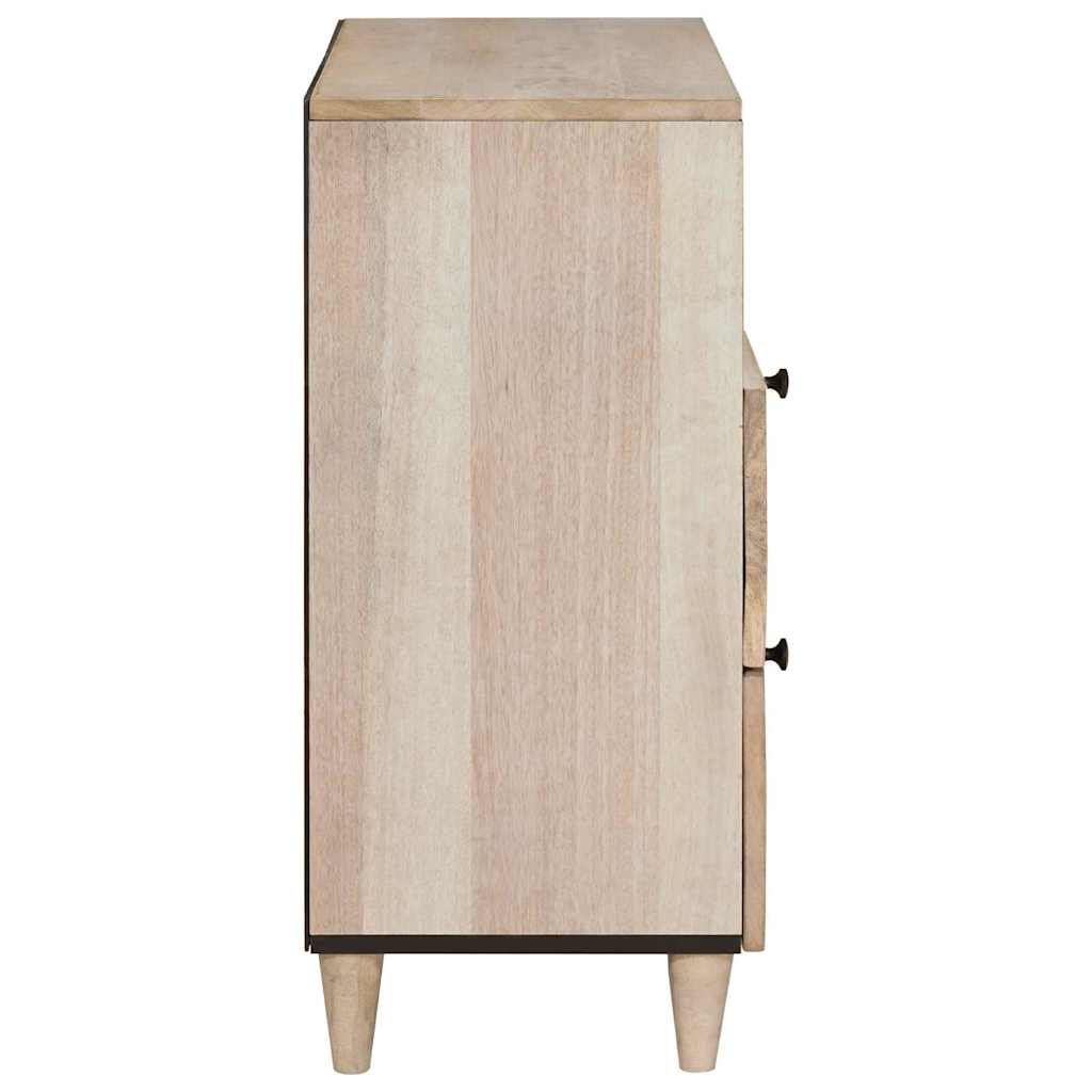 Comodino Beige 50 x 33 x 60 cm legno massello di mango - homemem39
