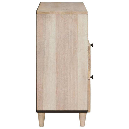Comodino Beige 50 x 33 x 60 cm legno massello di mango - homemem39