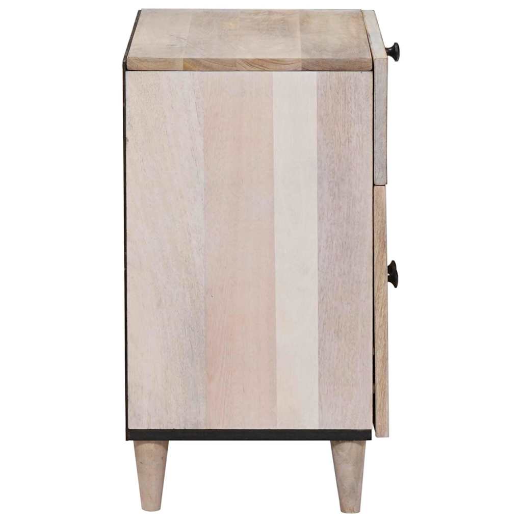 Comodino Beige 50 x 33 x 60 cm legno massello di mango