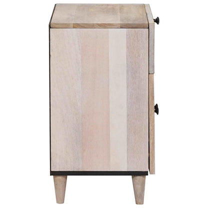 Comodino Beige 50 x 33 x 60 cm legno massello di mango
