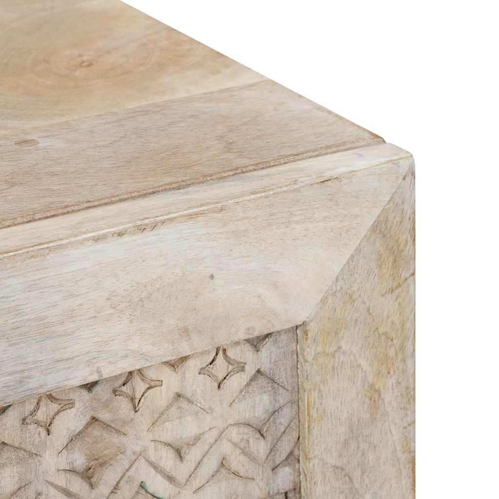 Mobile TV Bianco 105 x 33 x 46 cm legno massello di mango