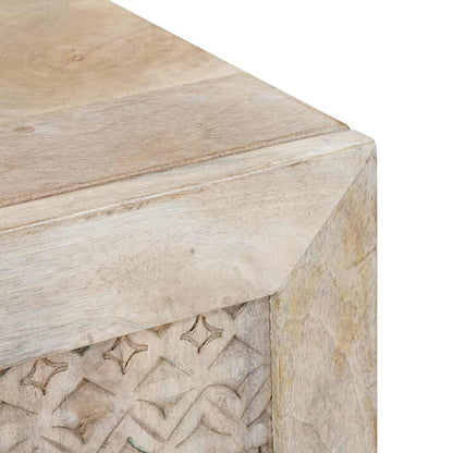 Mobile TV Bianco 105 x 33 x 46 cm legno massello di mango