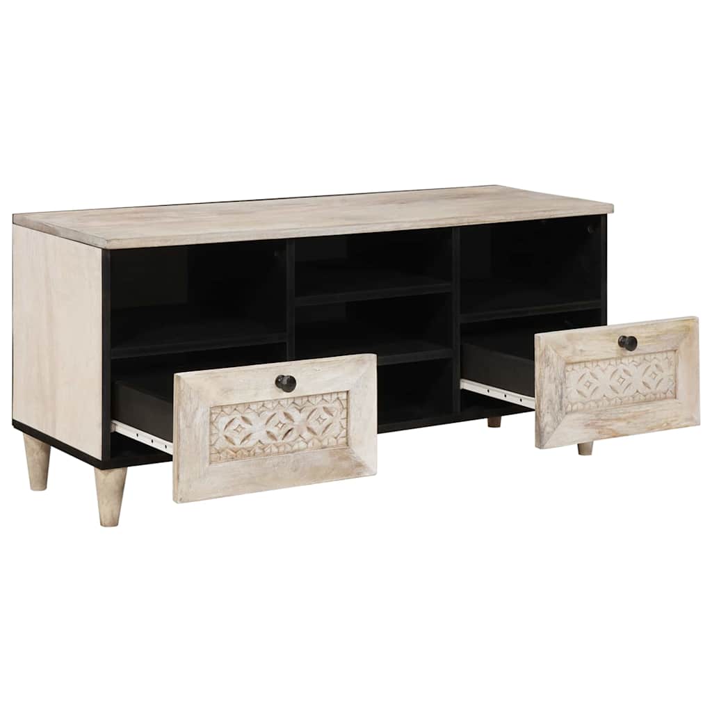 Mobile TV con cassetto Bianco Sbiancato 100 x 33 x 46 cm