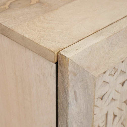 Mobile da Bagno Bianco 38 x 33.5 x 160 cm Legno Massiccio Mango