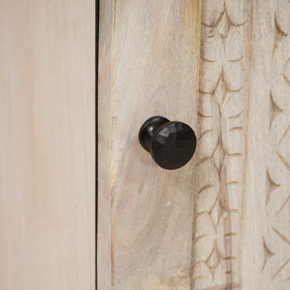 Mobile da Bagno Bianco 38 x 33.5 x 160 cm Legno Massiccio Mango