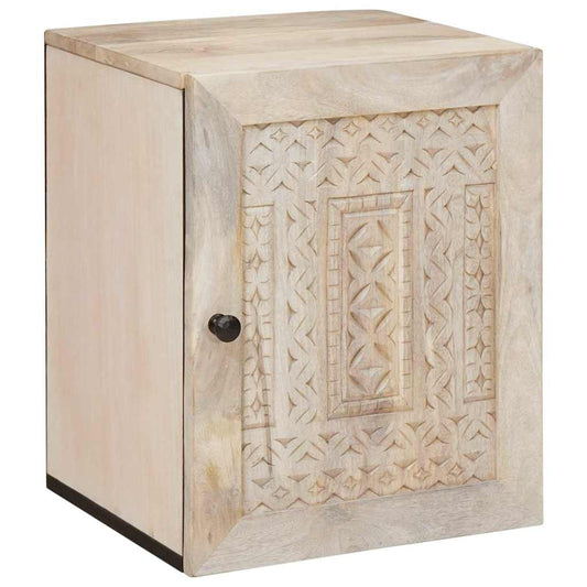 Mobile da Bagno Bianco 38 x 33.5 x 160 cm Legno Massiccio Mango